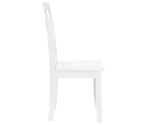 Valgomojo Kėdės 2 Vnt Baltos Medžio Masyvo Gumos