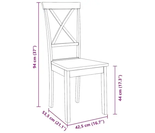 Valgomojo Kėdės 2 Vnt Baltos Medžio Masyvo Gumos