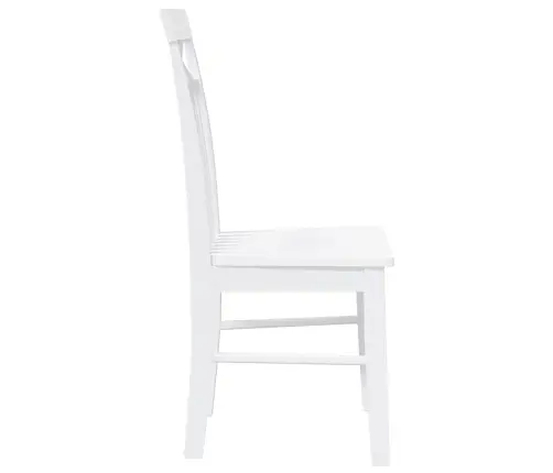 Valgomojo Kėdės 2 Vnt Baltos Medžio Masyvo Gumos