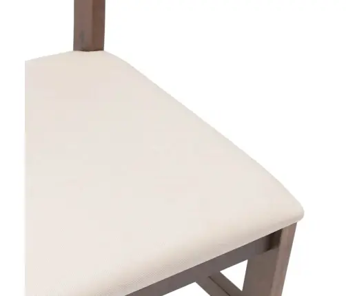 Ēdamistabas Krēsli Ar Spilveniem 2 Gab. Brūna Masīvkoka Gumija Vidaxl