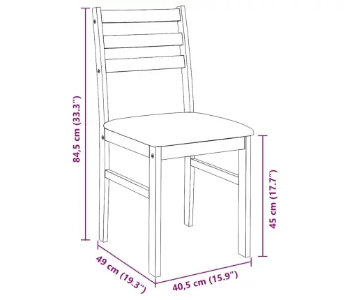Ēdamistabas Krēsli Ar Spilveniem 2 Gab. Brūna Masīvkoka Gumija Vidaxl