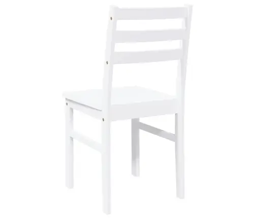 Söögitoolid, 2 Tk, Valge, Toekast Kautšukipuidust