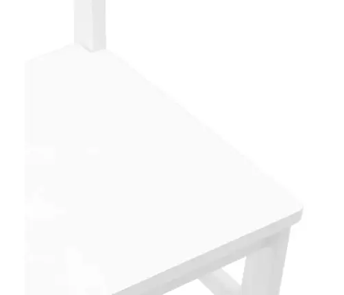 Söögitoolid, 2 Tk, Valge, Toekast Kautšukipuidust