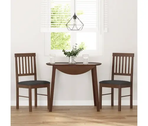 Söögitoolid Patjadega, 2 Tk, Pruun, Kautšukipuit