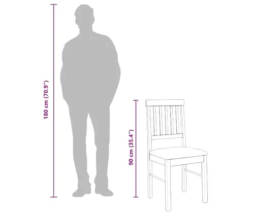 Söögitoolid Patjadega, 2 Tk, Pruun, Kautšukipuit