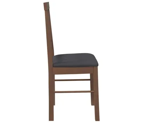 Söögitoolid Patjadega, 2 Tk, Pruun, Kautšukipuit