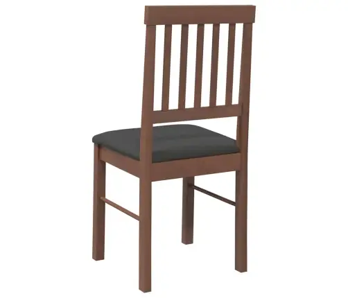 Söögitoolid Patjadega, 2 Tk, Pruun, Kautšukipuit