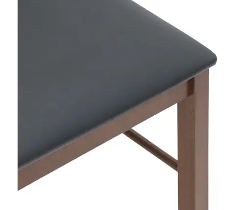 Söögitoolid Patjadega, 2 Tk, Pruun, Kautšukipuit