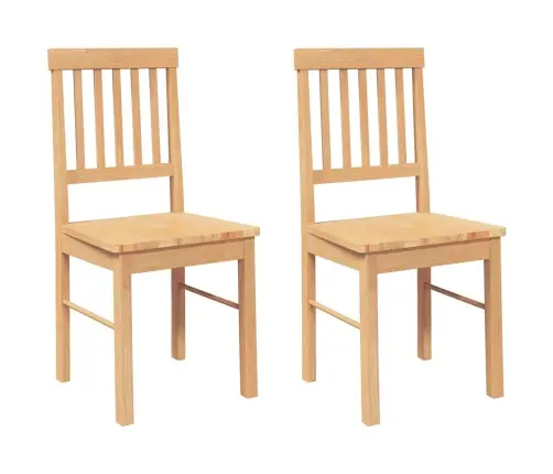 Ēdamistabas Krēsli 2 Gab. Masīvkoka Gumija Vidaxl