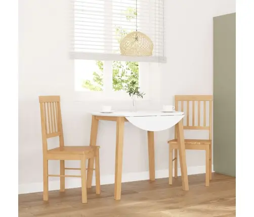 Ēdamistabas Krēsli 2 Gab. Masīvkoka Gumija Vidaxl