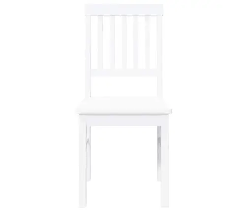 Valgomojo Kėdės 2 Vnt Baltos Medžio Masyvo Gumos