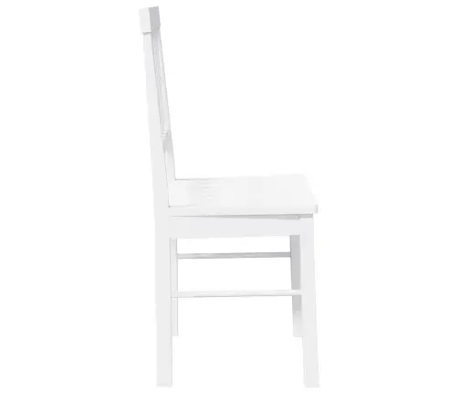 Valgomojo Kėdės 2 Vnt Baltos Medžio Masyvo Gumos