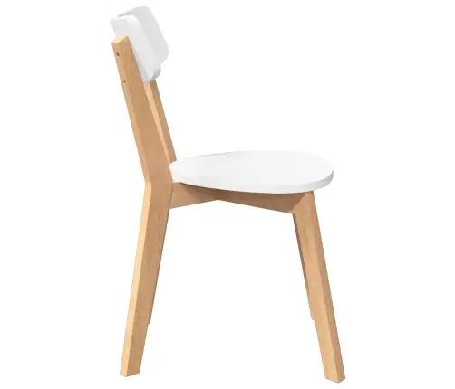 Ēdamistabas Krēsli 2 Gab. Masīvkoka Gumija Vidaxl