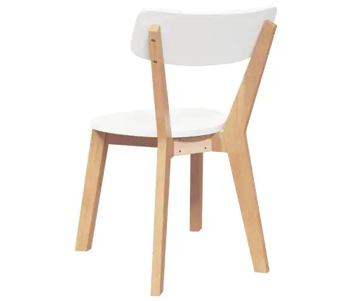 Ēdamistabas Krēsli 2 Gab. Masīvkoka Gumija Vidaxl