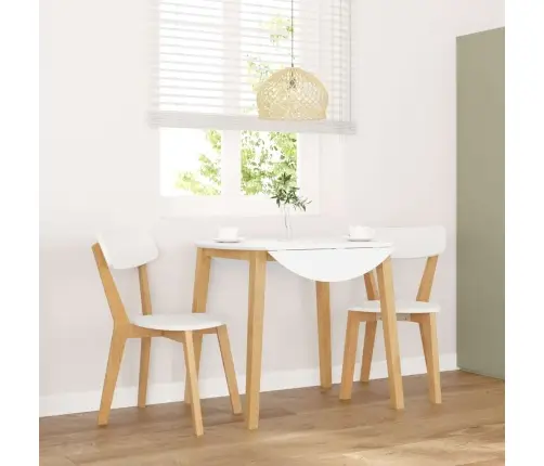 Ēdamistabas Krēsli 2 Gab. Masīvkoka Gumija Vidaxl