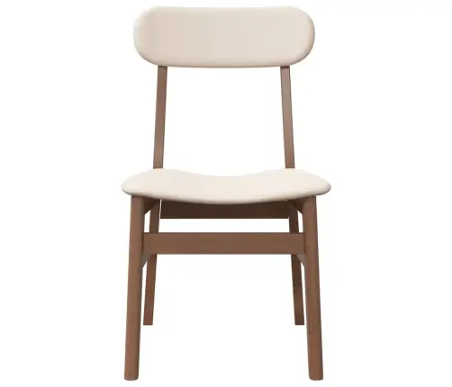 Valgomojo Kėdės Su Pagalvėlėmis 2 Vnt Ruda Medžio Masyvo Guma