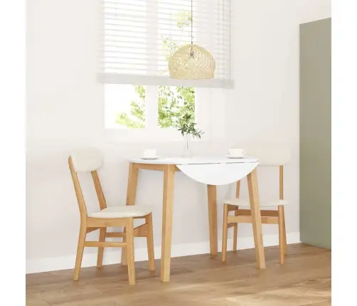 Ēdamistabas Krēsli Ar Spilveniem 2 Gab. Masīvkoka Gumija Vidaxl