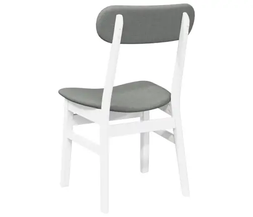 Ēdamistabas Krēsli Ar Spilveniem 2 Gab. Balta Masīvkoka Gumija Vidaxl