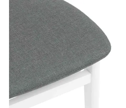 Ēdamistabas Krēsli Ar Spilveniem 2 Gab. Balta Masīvkoka Gumija Vidaxl