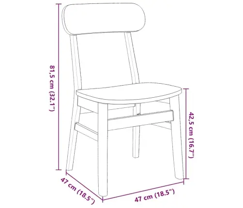 Valgomojo Kėdės 2 Vnt Baltos Medžio Masyvo Gumos