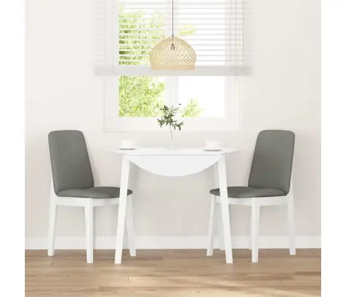 Ēdamistabas Krēsli Ar Spilveniem 2 Gab. Balta Masīvkoka Gumija Vidaxl