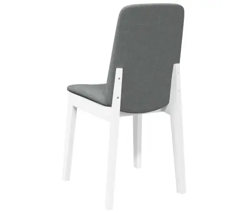 Ēdamistabas Krēsli Ar Spilveniem 2 Gab. Balta Masīvkoka Gumija Vidaxl