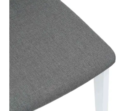 Ēdamistabas Krēsli Ar Spilveniem 2 Gab. Balta Masīvkoka Gumija Vidaxl