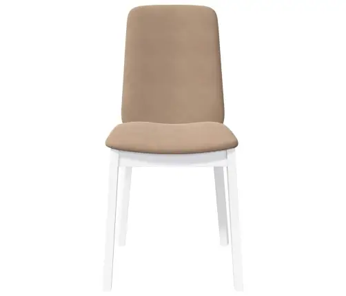 Ēdamistabas Krēsli Ar Spilveniem 2 Gab. Balta Masīvkoka Gumija Vidaxl Ēdamistabas Krēsli Ar Spilveniem 2 Gab. Balta Masīvkoka Gumija Vidaxl