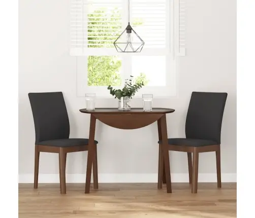 Ēdamistabas Krēsli Ar Spilveniem 2 Gab. Brūna Masīvkoka Gumija Vidaxl