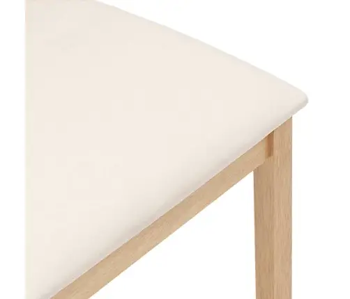 Söögitoolid Patjadega, 2 Tk, Kautšukipuit