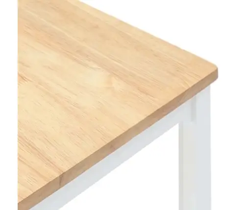 Ēdamistabas Krēsli 2 Gab. Balta Masīvkoka Gumija Vidaxl