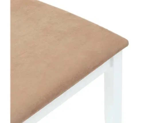 Valgomojo Kėdės Su Pagalvėlėmis 2 Vnt Balta Medžio Masyvo Guma