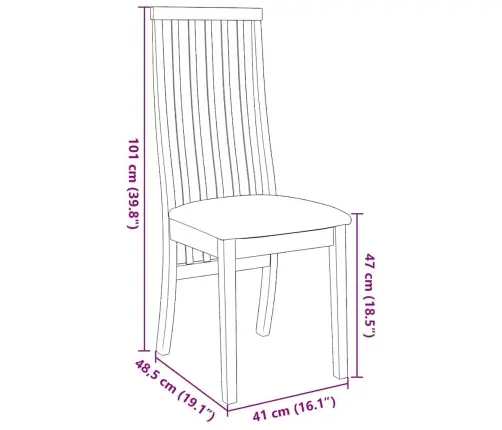 Valgomojo Kėdės Su Pagalvėlėmis 2 Vnt Balta Medžio Masyvo Guma