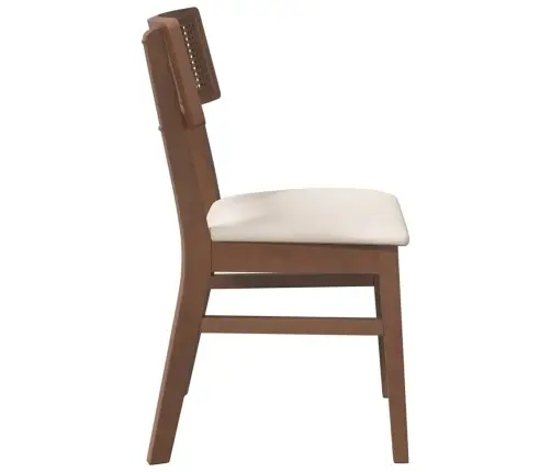 Ēdamistabas Krēsli Ar Spilveniem 2 Gab. Brūna Masīvkoka Gumija Vidaxl