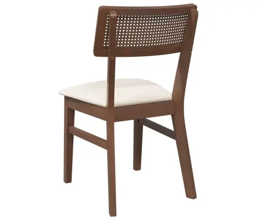 Ēdamistabas Krēsli Ar Spilveniem 2 Gab. Brūna Masīvkoka Gumija Vidaxl