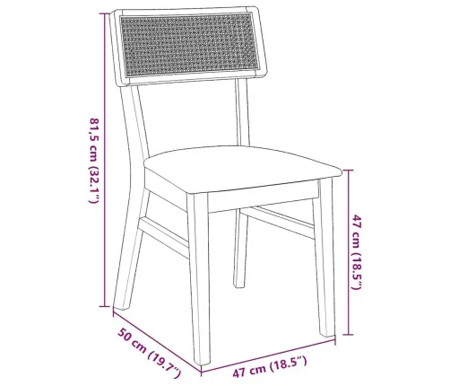 Ēdamistabas Krēsli Ar Spilveniem 2 Gab. Brūna Masīvkoka Gumija Vidaxl