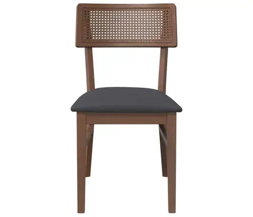 Ēdamistabas Krēsli Ar Spilveniem 2 Gab. Brūna Masīvkoka Gumija Vidaxl