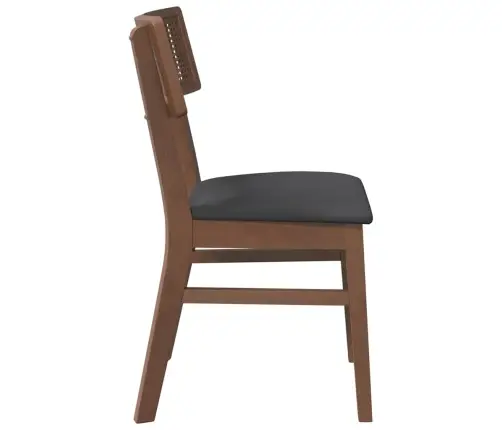 Ēdamistabas Krēsli Ar Spilveniem 2 Gab. Brūna Masīvkoka Gumija Vidaxl