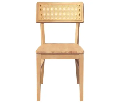 Ēdamistabas Krēsli 2 Gab. Masīvkoka Gumija Vidaxl