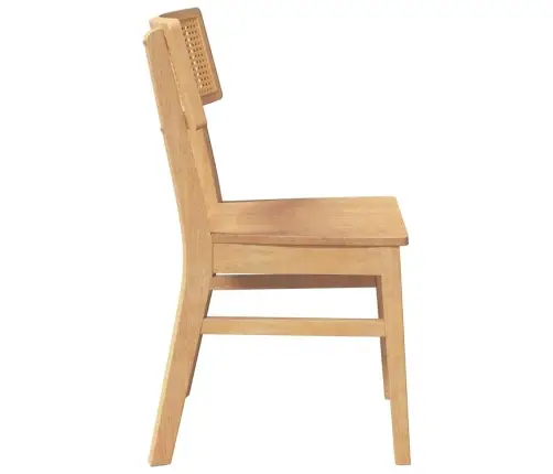 Ēdamistabas Krēsli 2 Gab. Masīvkoka Gumija Vidaxl