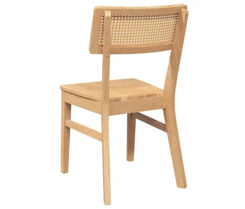 Ēdamistabas Krēsli 2 Gab. Masīvkoka Gumija Vidaxl