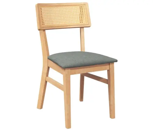 Ēdamistabas Krēsli Ar Spilveniem 2 Gab. Masīvkoka Gumija Vidaxl