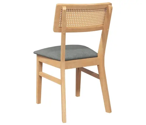 Ēdamistabas Krēsli Ar Spilveniem 2 Gab. Masīvkoka Gumija Vidaxl