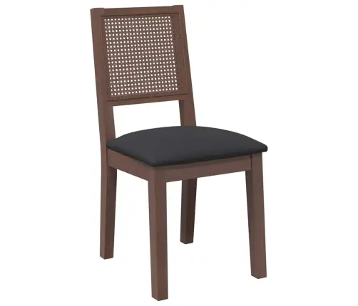 Ēdamistabas Krēsli Ar Spilveniem 2 Gab. Brūna Masīvkoka Gumija Vidaxl