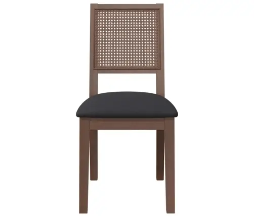 Ēdamistabas Krēsli Ar Spilveniem 2 Gab. Brūna Masīvkoka Gumija Vidaxl