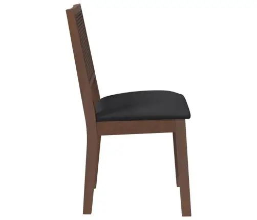 Ēdamistabas Krēsli Ar Spilveniem 2 Gab. Brūna Masīvkoka Gumija Vidaxl