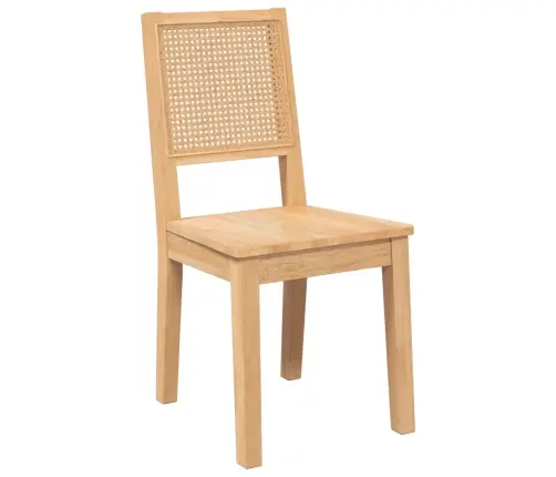 Ēdamistabas Krēsli 2 Gab. Masīvkoka Gumija Vidaxl