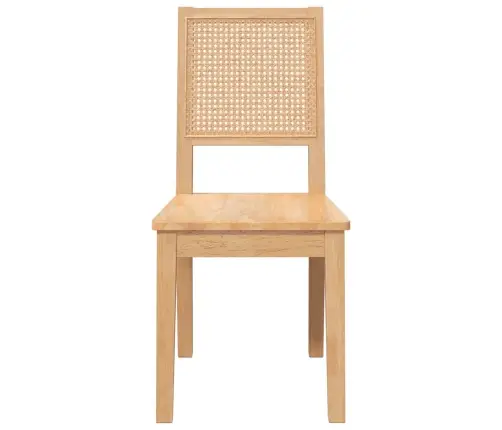 Ēdamistabas Krēsli 2 Gab. Masīvkoka Gumija Vidaxl