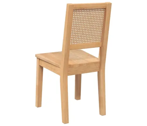 Ēdamistabas Krēsli 2 Gab. Masīvkoka Gumija Vidaxl