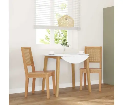 Ēdamistabas Krēsli 2 Gab. Masīvkoka Gumija Vidaxl